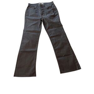 Zara Womens The Dreed Flare Pants Size 8 Black Cotton Blend Retro Style 76j